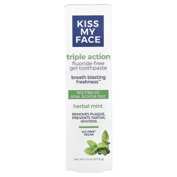 KISS MY FACE: Triple Action Gel Toothpaste, 4.5 oz