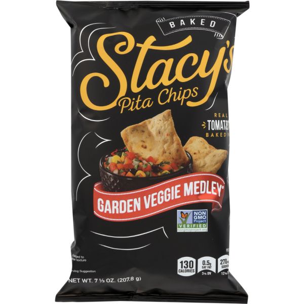STACY'S PITA CHIP: Garden Veggie Medley Pita Chip, 7.33 oz