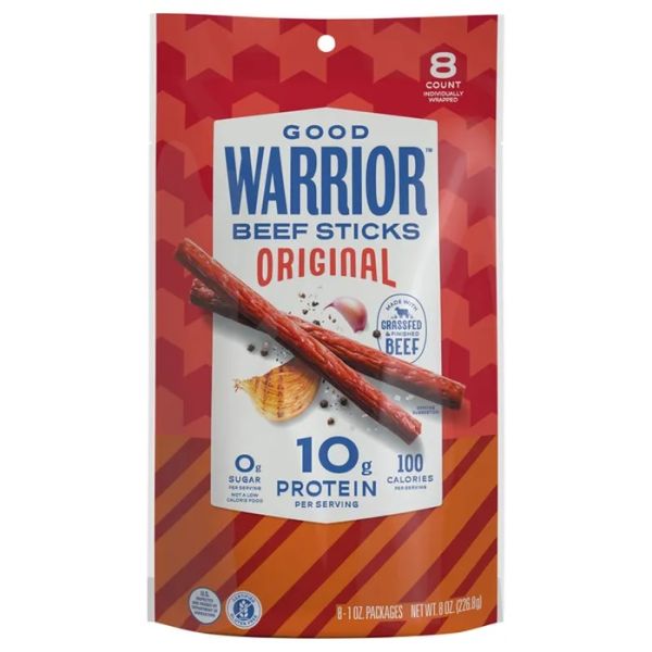 GOOD WARRIOR: Original Beef Sticks 8 pc, 8 oz