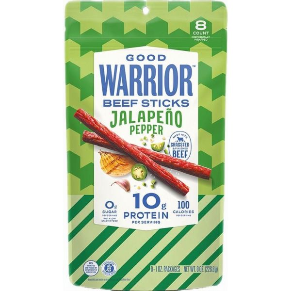 GOOD WARRIOR: Jalapeno Pepper Beef Sticks 8 pc, 8 oz