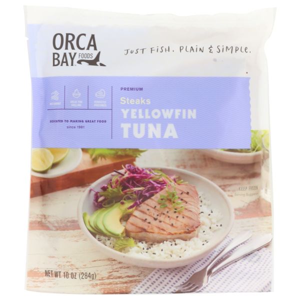 ORCA BAY: Ahi Tuna Premium Yellowfin Steaks, 10 oz