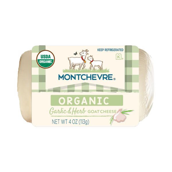 MONTCHEVRE: Organic Garlic And Herb Goat Cheese, 4 oz