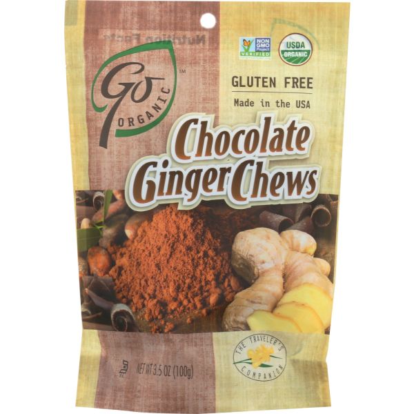 GO ORGANIC: Chocolate Ginger Chews, 3.5 oz