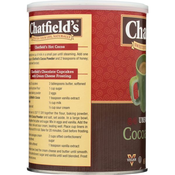 Chatfields All Natural Cocoa Powder Unsweetened, 10 oz
