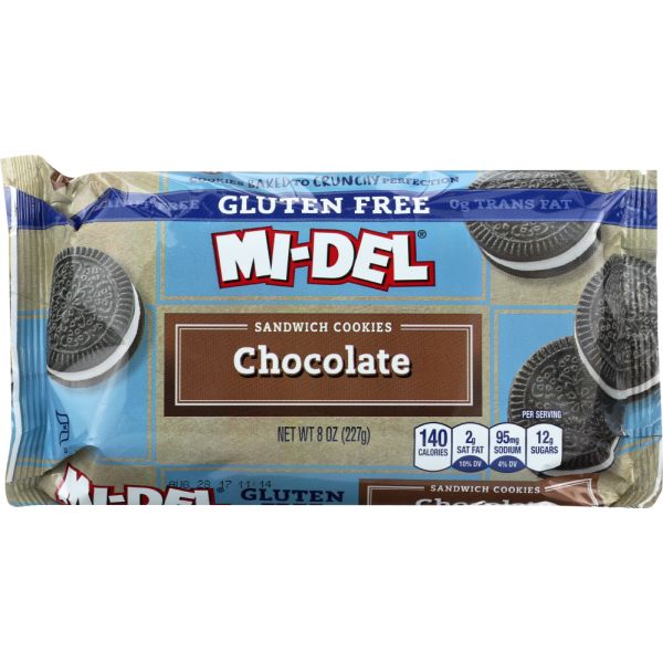 MIDEL: Cookies Sandwich Chocolate Gluten Free, 8 oz