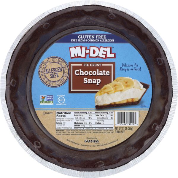 MI-DEL: Chocolate Snap Pie Crust, 7.1 oz