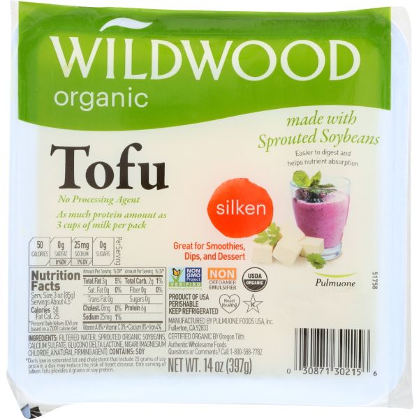 WILDWOOD: Organic Silken Tofu, 14 oz