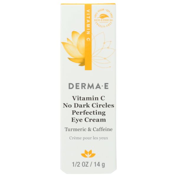 DERMA E: Vitamin C Eye Cream No Dark Circles Perfecting Cream, 0.5 OZ