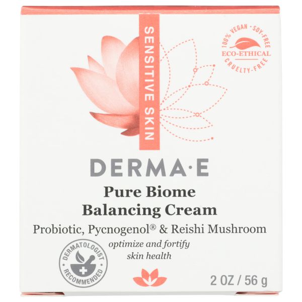 DERMA E: Cream Pure Biome Balancing, 2 oz