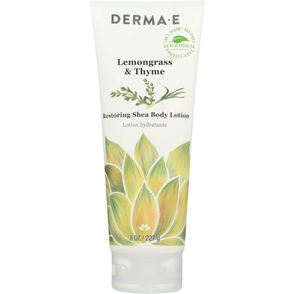 DERMA E: Lemongrass & Thyme Restoring Shea Body Lotion, 8 oz
