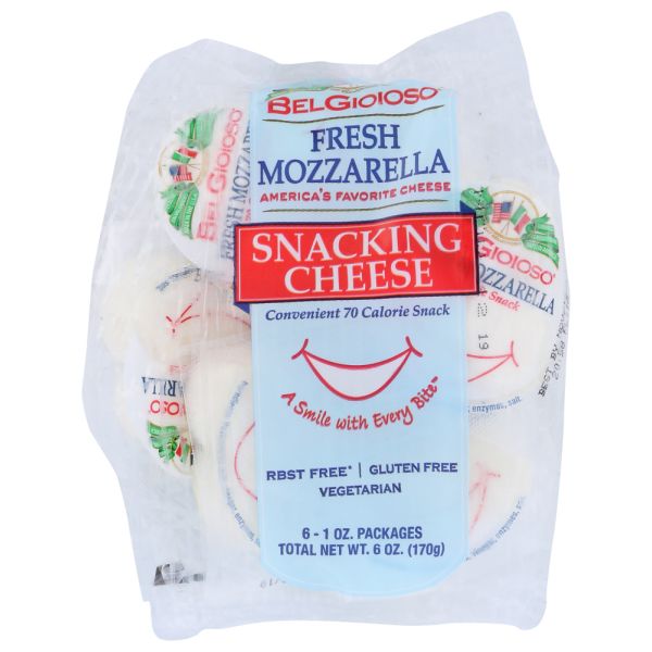 BELGIOIOSO: Fresh Mozzarella Snacking Cheese, 6 oz