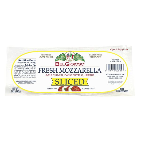 BELGIOIOSO: Fresh Mozarrela Cheese Sliced 8 oz