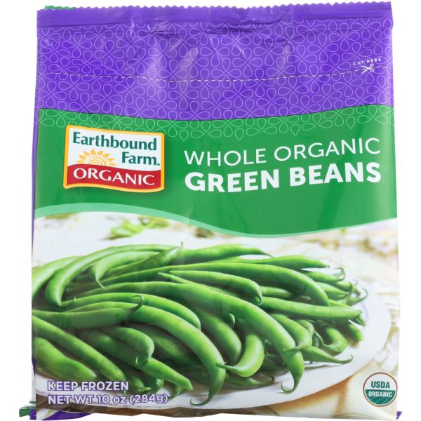 EARTHBOUND FARM: Frozen Organic Whole Green Beans, 10 oz