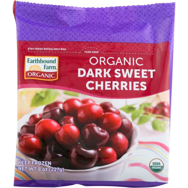 EARTHBOUND FARMS: Frozen Organic Dark Sweet Cherries, 8 oz