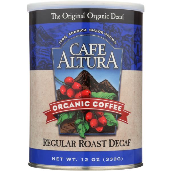 CAFE ALTURA: Organic Coffee Regular Roast Decaf, 12 oz