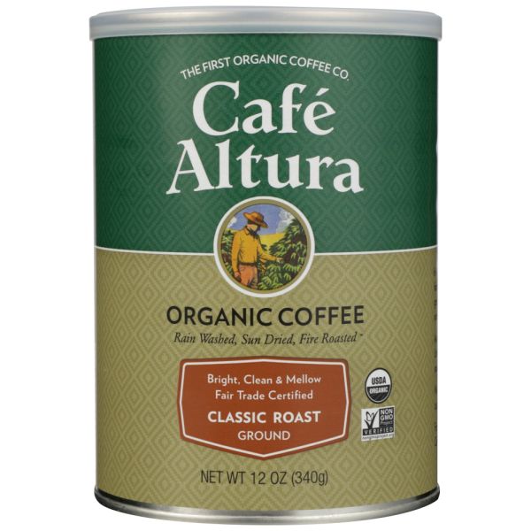 CAFE ALTURA: Organic Coffee Fair Trade Classic Roast, 12 oz