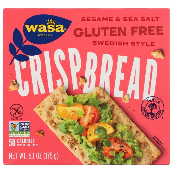 WASA: Gluten Free Sesame and Sea Salt, 6.1 oz