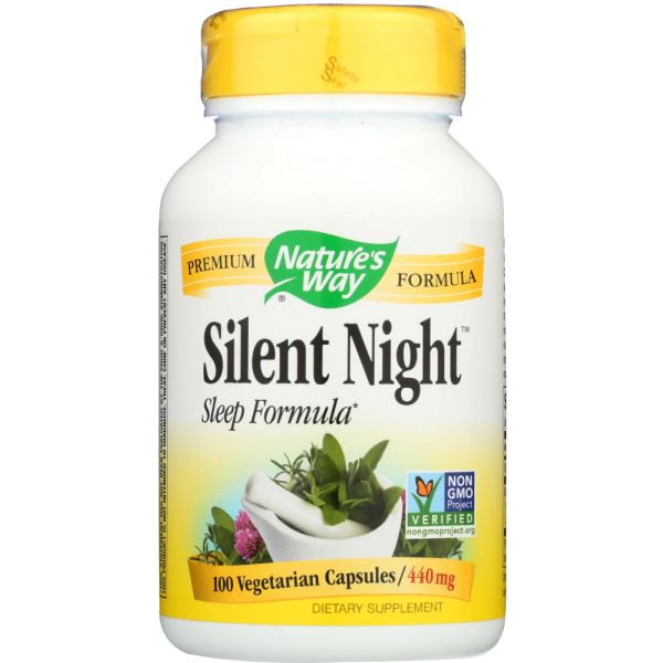 NATURES WAY: Silent Night Sleep Formula 100 Vegetarian Capsules, 100 cp