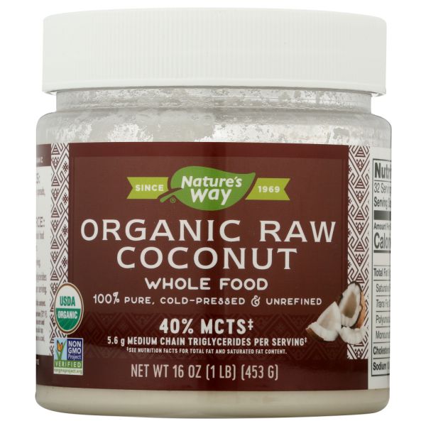 NATURES WAY: Coconut Raw Organic, 16 oz