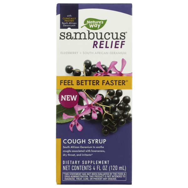 NATURE'S WAY: Sambucus Relief Syrup, 4 fo