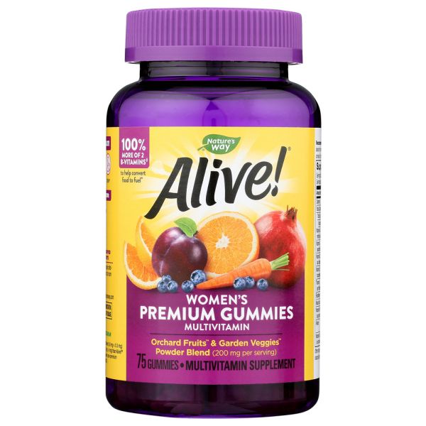 NATURES WAY: Alive Women Premium Gummies Multivitamin, 75 pc