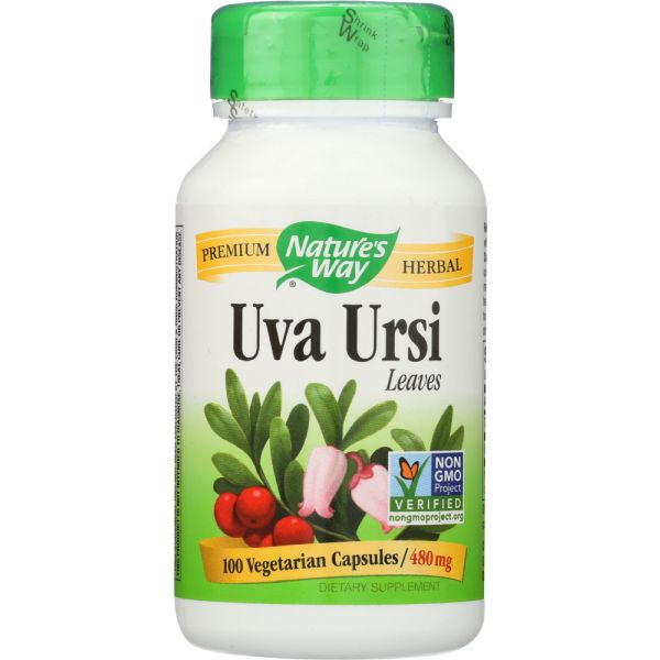 NATURE'S WAY: Uva Ursi Leaves 480 mg, 100 capsules