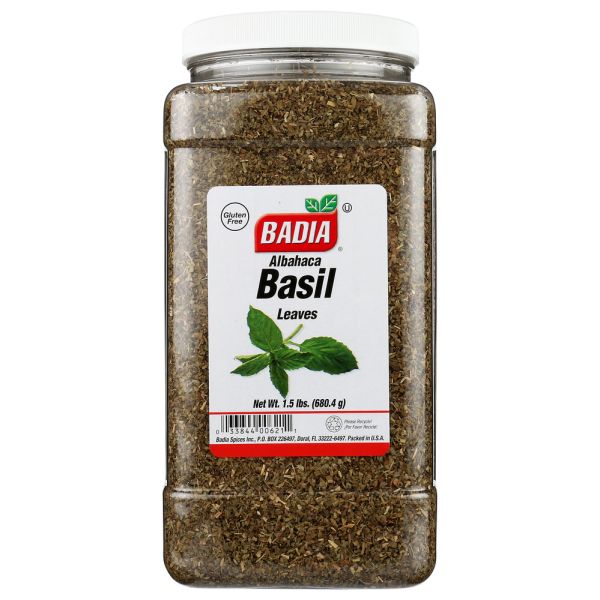 BADIA: Basil Leaves Whole, 1.5 lb