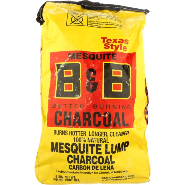 B&B CHARCOAL INC: Mesquite Lump Charcoal, 8 lb