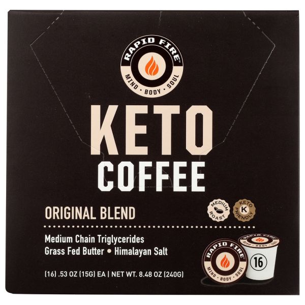 RAPID FIRE: Coffee Pods Keto Original, 1 ea