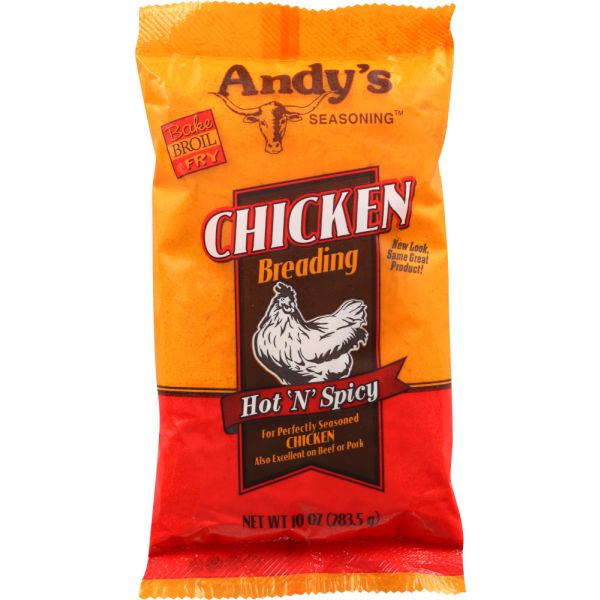 ANDYS SEASONING: Hot & Spicy Chicken Breading, 10 oz