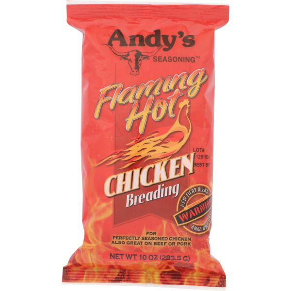 ANDYS SEASONING: Flaming Hot Chicken Breading, 10 oz