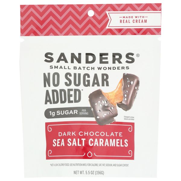 SANDERS: Dark Chocolate Sea Salt Caramel, 5.5 OZ