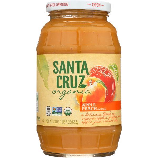 SANTA CRUZ: Applesauce Peach Jar, 23 oz