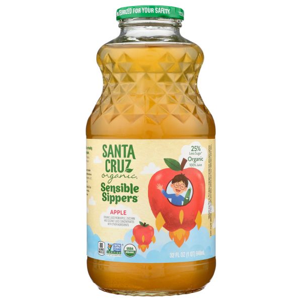 SANTA CRUZ: Organic Sensible Sippers Apple, 32 fo