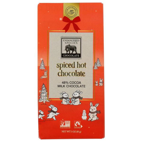 ENDANGERED SPECIES: Spiced Hot Milk Chocolate Bar, 3 oz