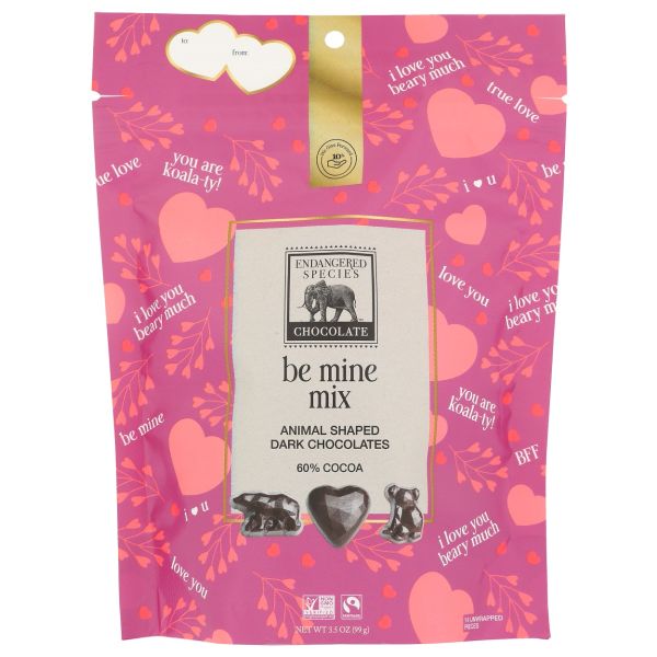 ENDANGERED SPECIES: Be Mine Mix Animal Shaped Dark Chocolates, 3.5 oz