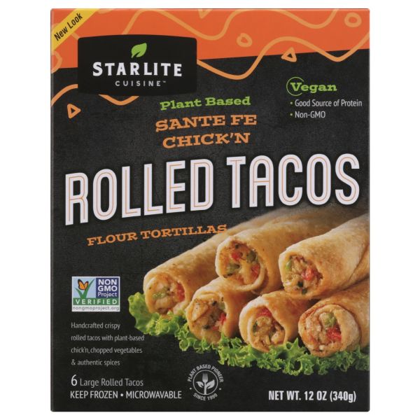 STARLITE CUISINE: Vegan Santa Fe Style Rolled Tacos, 12 oz