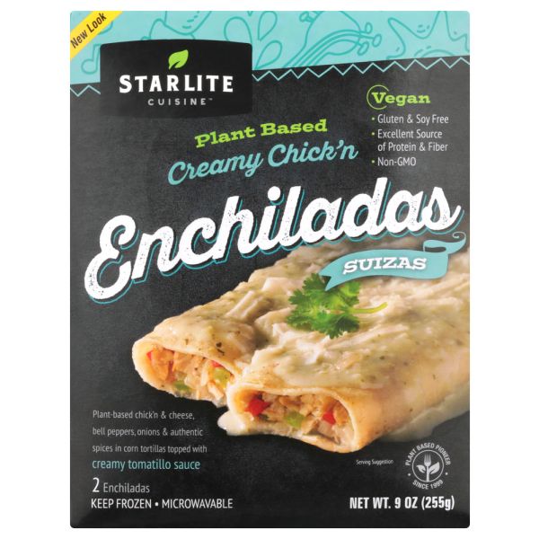 STARLITE CUISINE: Vegan Enchilada Suizas, 9 oz