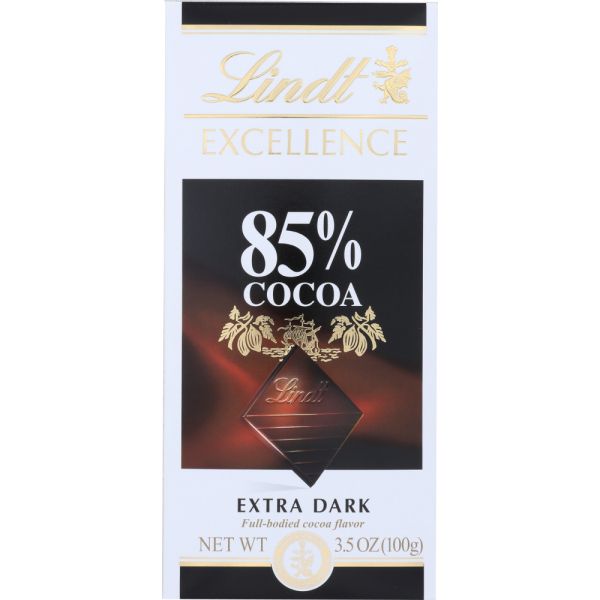 Lindt Excellence 85% Cocoa Extra Dark Chocolate, 3.5 Oz