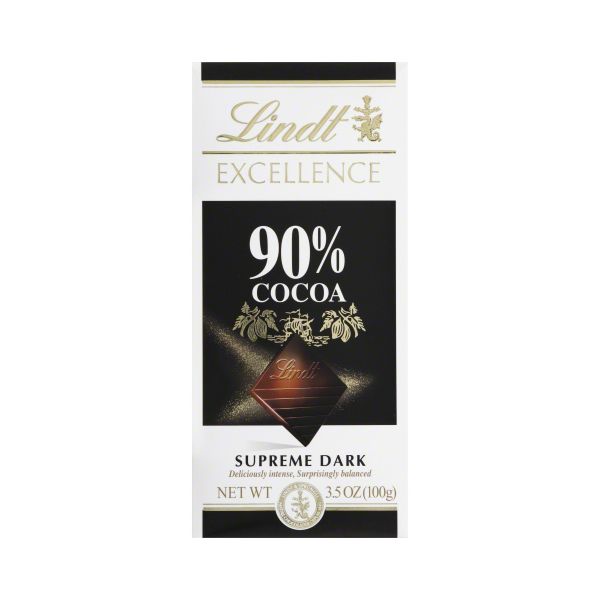 LINDT: Chocolate Bar Excellence 90% Cocoa, 3.5 oz
