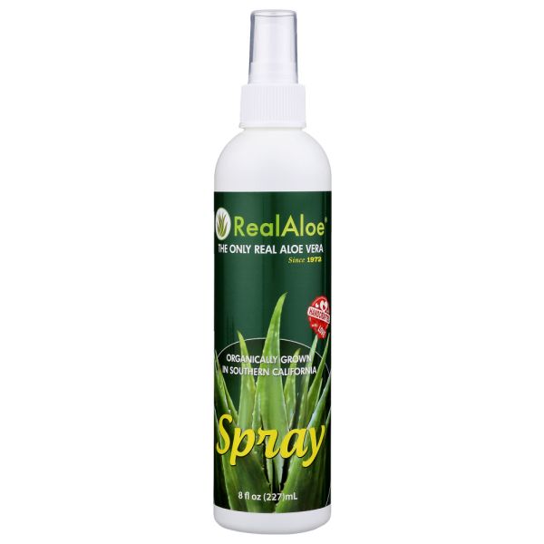 REAL ALOE: Aloe Vera Spray Organically Grown, 8 oz