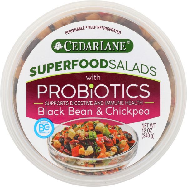 CEDARLANE FRESH: Salad Black Bean Chickpea Probiotics, 12 oz