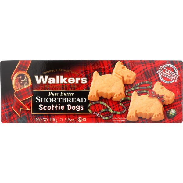 WALKERS: Pure Butter Shortbread Scottie Dogs, 3.8 oz
