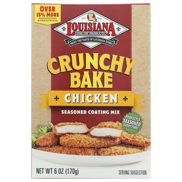 LOUISIANA FISH FRY: Seasoning Crunchy Bake Chicken, 6 OZ