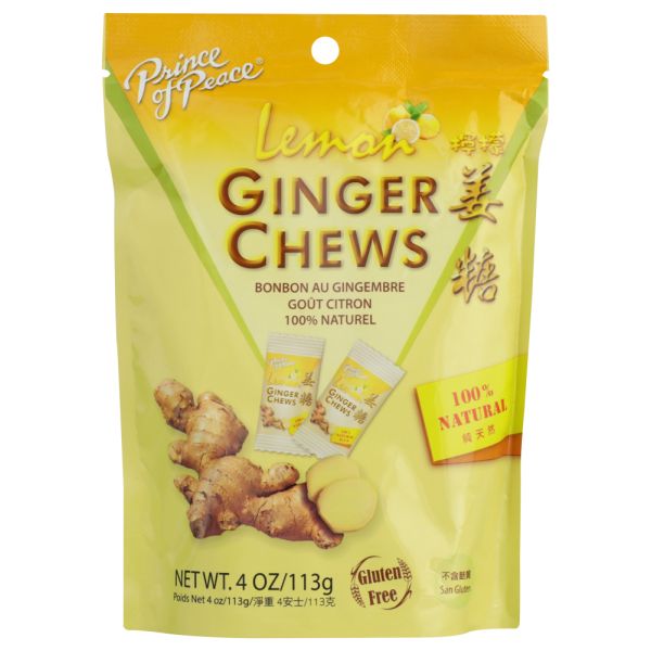PRINCE OF PEACE: Lemon Ginger Chews, 4 oz