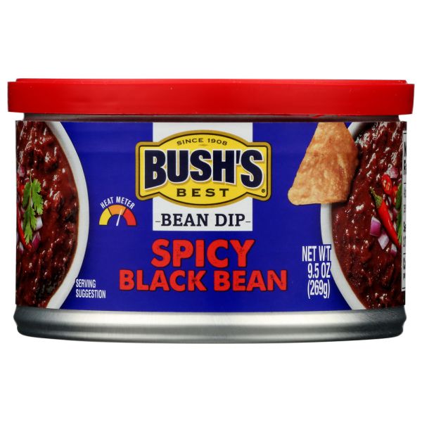 BUSHS BEST: Spicy Black Bean Dip, 9.5 oz