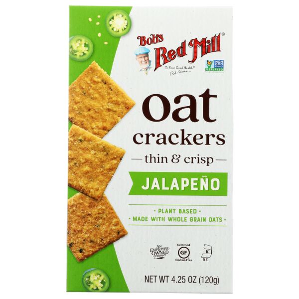 BOBS RED MILL: Crackers Oat Jalepeno, 4.25 oz