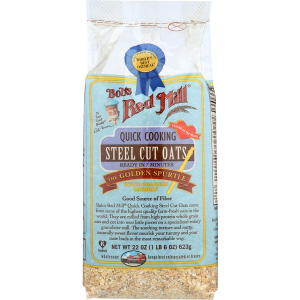 BOBS RED MILL: Oats Steel Cut Quick Cooking, 22 oz