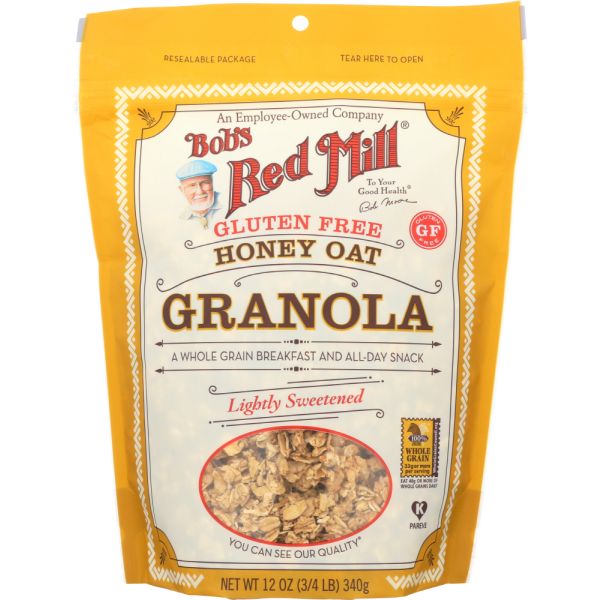 BOBS RED MILL: Granola Gluten Free Honey Oat, 12 oz