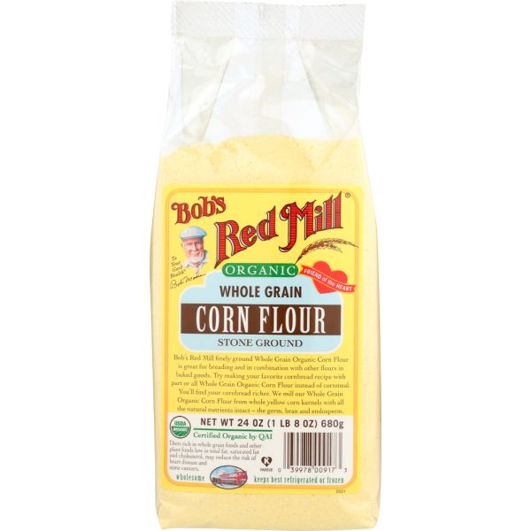 BOB'S RED MILL: Organic Whole Grain Corn Flour, 24 oz